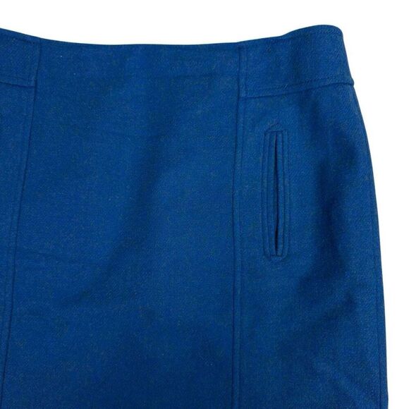 Talbots Cobalt Wool Blend skirt size 10 Petite with Pockets - Picture 4 of 8